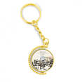 thumbnail image 1 of Rascacielos de tugurios en Macao, China Anillo de oro de metal llavero llavero, 1 of 3