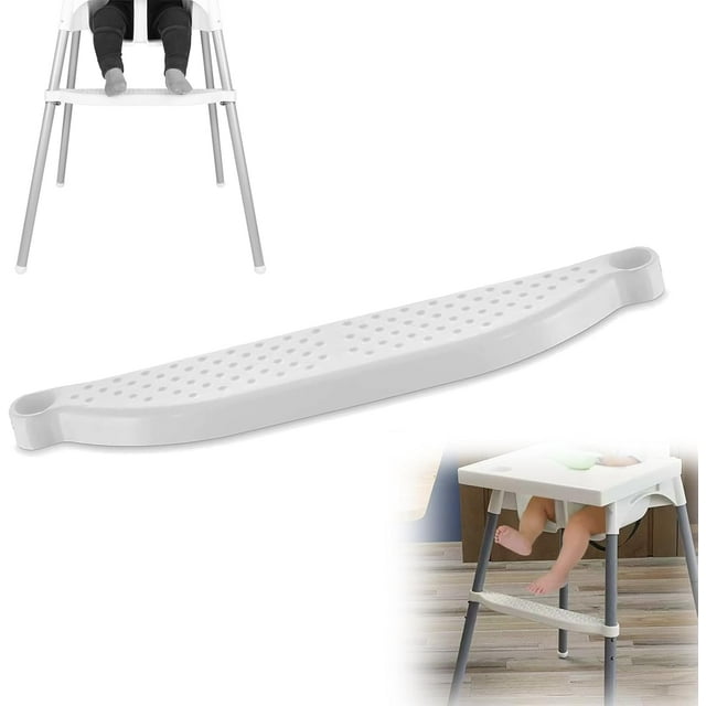 BRIGHTFUFU Reposapiés de trona para bebés y niños, taburete ergonómico de plástico, soporte cómodo para el escritorio del comedor y el salón.