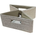 thumbnail image 5 of Better Homes & Gardens Half-Size Fabric Storage Bin, 2 Pack, Tan, 5 of 5