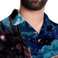 thumbnail image 5 of Starry bird Men's Poplin Shirt, Casual Short Sleeve Printed Button Down Summer Beach Unisex Shirts, 5 of 6