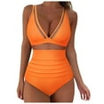 thumbnail image 4 of QHFBli Women Sexy Mesh Tummy Control Swimsuit Push Up High Waisted Bathing Suit, 4 of 9