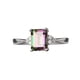 thumbnail image 1 of Mujeres Anillo Arco Iris de Plata 925 Anillos de Boda de Compromiso 3 Colores, 1 of 5