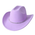 thumbnail image 4 of Glitter Silver Cowboy Hats for Women Western Sparkly Rhinestone Cowgirl Hat (PP1 One Size), 4 of 4