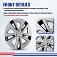thumbnail image 7 of (4 Pack) 15" Hubcaps Wheel Rims Cover Fit for 2016-22 Toyota Prius/2017-22 Prius Prime/2020-24 Corolla Hybrid,Snap on Car Truck SUV,PP Material, Silver Lacquer&Black Lacquer, 7 of 7