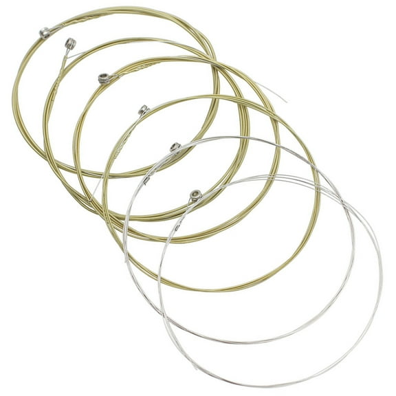 WHAMVOX Strings 6Pcs Acoustic Guitar Strings Assorted Color Brass For Guitarists