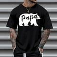 thumbnail image 2 of XIYON Father's Day Mens T Shirt Short Sleeve Round Neck Letter Print Summer Loose Fit Fashion Tee Top For Casual Daily Wear And Outdoor Activities,Black,XL, 2 of 4