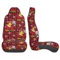 thumbnail image 3 of Yiaed Vintage Santa Skiing Red Plaid Print Car Seat Covers,Universal Auto Seats Protector Fits for Car,SUV Sedan,Truck,Automotive Seat Covers & Accessories(Two packs), 3 of 7