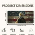 thumbnail image 2 of Stern Eagle Portrait Front License Plate, Metal License Plate, Funny Standard Plates Personalized Novelty Decorative For Men/Women/Boys/Girls Car 6×12 Inch, 2 of 7