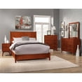 thumbnail image 3 of Flynn Mid Century Modern Full Size Panel Bed, Multiple Sizes, Multiple Colors, 3 of 4