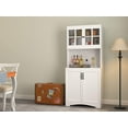 mecor Kitchen Pantry Storage Free Standing Sideboard Buffet