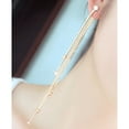 thumbnail image 3 of Ayyufe Women's Rhinestone Alloy Long Tassels Drop Dangle Cocktail Party Linear Earrings, 3 of 5