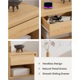 thumbnail image 4 of Joyyskill Floating Nightstand Set of 2 with Drawer, Small Wall Mounted Bedside End Table, Modern Night Stand, Natural Oak, 4 of 7