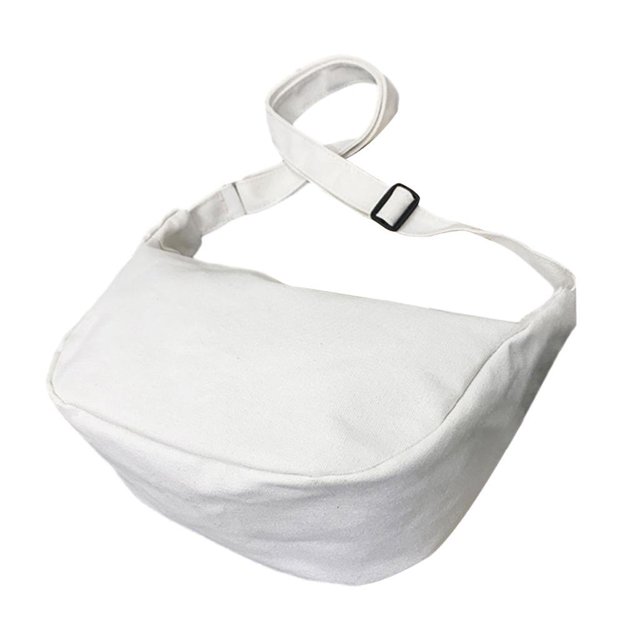 Bolso de hombro de lona para mujer, estilo informal, con correa ajustable para el hombro beige