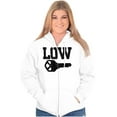 thumbnail image 4 of Low Key Nerd Sarcastic Pun Funny Geek Zip Up Hoodie Men's Women's Brisco Brands X, 4 of 6
