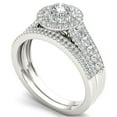thumbnail image 2 of 1 Carat T.W. Diamond Double Halo 10kt White Gold Engagement Ring Set, 2 of 4