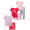 Red Multi, variant on Toddler Girls Mix and Match Outfit Set, 6-Piece, Sizes 18M-5T