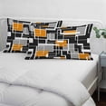 thumbnail image 4 of Burnt Orange Black Geometric Throw Pillow Covers, Modern Color Block Abstract Soft Breathable Pillow Cases with Invisible Zipper, Queen Size Pillowcases for Couch Bed Sofa Chair 20x30 Inches, 4 of 9