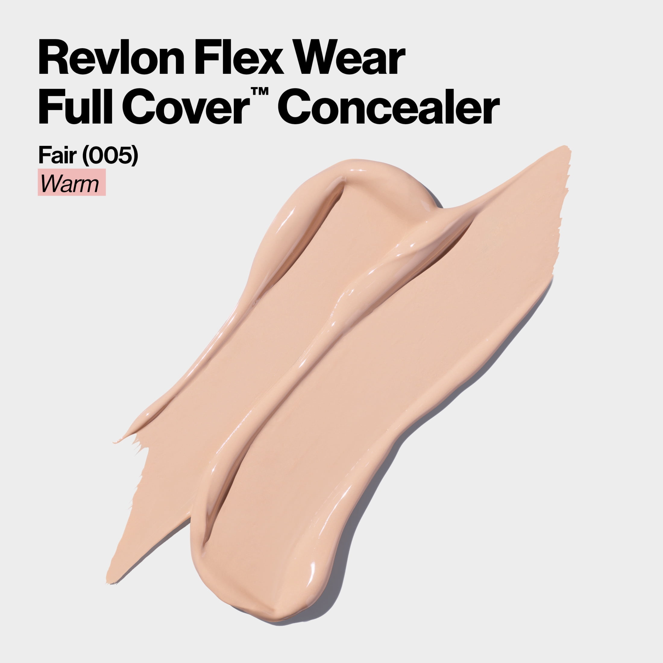 (2 pack) Revlon ColorStay Flex Wear Concealer, Full Coverage, 24HR Wear, 005 Fair, 0.34 fl oz