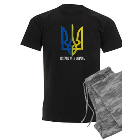 

CafePress - I Stand With Ukraine Flag Support Ukraine Pajamas - Men s Dark Pajamas