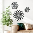 thumbnail image 4 of LZLINGMEI 3PCS Metal Flowers Wall Decor, Multiple Flowers Art Wall Decor for Bathroom Living Room Office(Black), 4 of 8