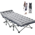 Slsy 2 Pack Adults Folding Camping Cot With 2 Sided Mattress & Carry