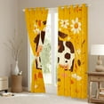 thumbnail image 3 of Homewish Cute Animal Cow Curtains Pack of 2 (42x84 Each) for Kids Teens,Kawaii Floral Daisy Curtains Blackout,Cartoon Flowers Bedroom Curtains,Luxury Bedroom Decor, 3 of 6