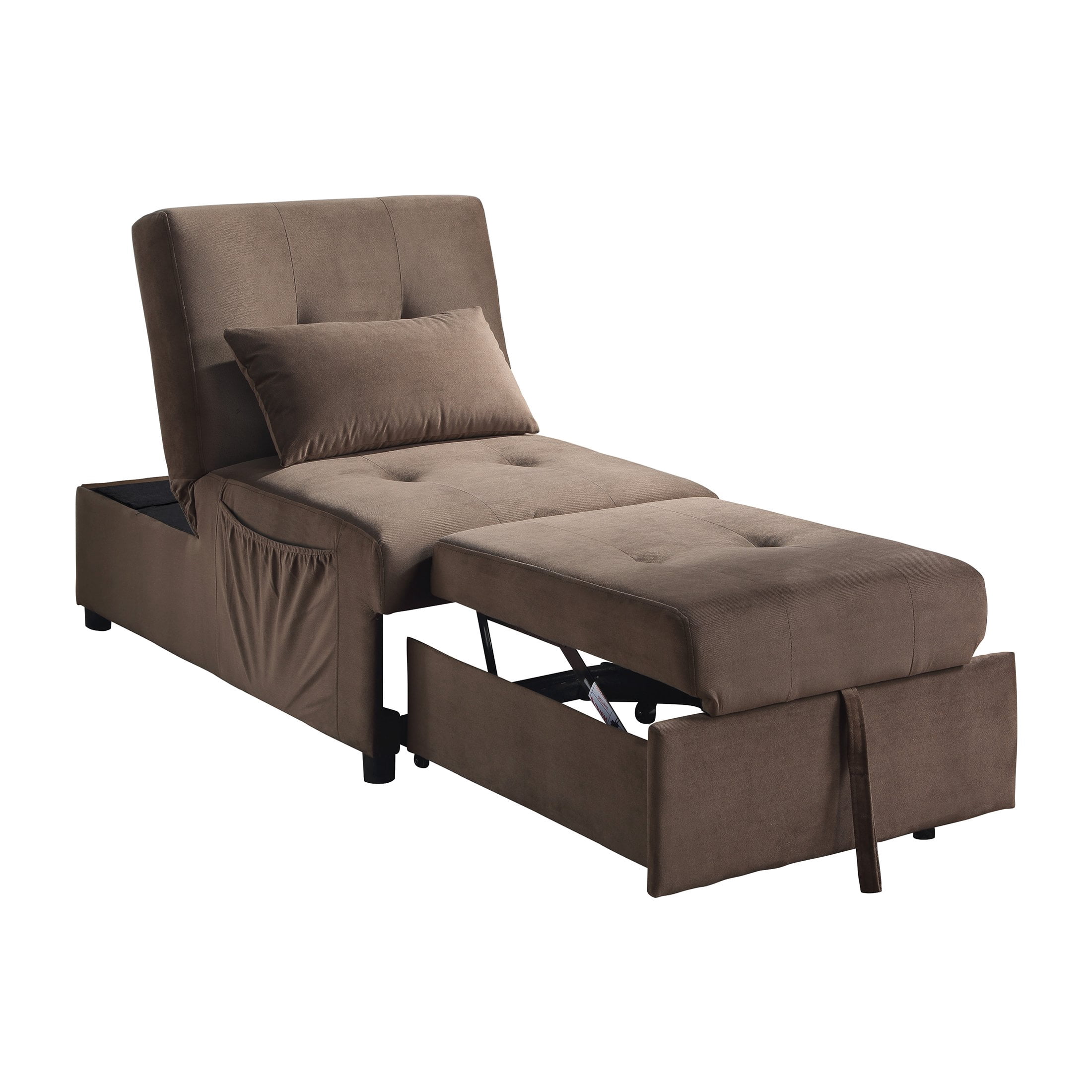 OakvillePark Kotey 4-in-1 Convertible Futon Chair, Brown