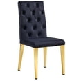 thumbnail image 1 of Canadian Roma Black Dining Chair Golden Legs(Set of 2), 1 of 3