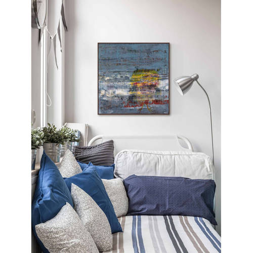 "Yellow Owl" Floater Framed Painting Print on Canvas