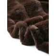 thumbnail image 5 of Agnes Orinda Women's Plus Size Cropped Jacket Open Front Fluffy Faux Fur Winter Coat Jackets 1X Brown, 5 of 6