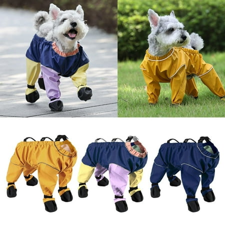 Dog Paw Boots Leggings Waterproof Suspender Booties for Dogs Anti-Slip Pet Paws Protector Dirty-Proof Dog Snow Pants Shoes for Outdoor Walking Running Hiking Winter Dog Pants Boots Small:5 - 11 lb