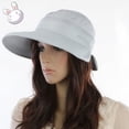 thumbnail image 3 of New Empty Top Travel Supply Fashion Visors Beach Hiking Foldable Cap Sun Hat Women Sunhat Bowknot Sunhat LIGHT PURPLE, 3 of 7