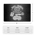 thumbnail image 4 of XMXT Non-Slip Area Rug, Game Motto Neon Font Prints Polyester Rugs for Living Room, 72 x 48 inches Black, 4 of 9