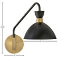 thumbnail image 2 of 83250BK-HB Lark Simon - 1 Light Plug-In Wall Sconce In Mid-Century Modern Style-13.25 Inches Tall and 8 Inches Wide-Black/Heritage Brass Finish, 2 of 16