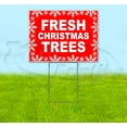 thumbnail image 1 of Fresh Christmas Trees (18" x 24") Yard Sign, Includes Metal Step Stake, 1 of 6