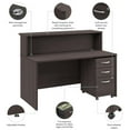 thumbnail image 5 of Arrive 60W x 30D Reception Desk with Drawers in Storm Gray - Engineered Wood, 5 of 11