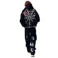 thumbnail image 4 of KOMOO Couple Halloween Spider Hoodie Oversized Big Pocket Loose Hoodies Punk Gothic Harajuku Sweatshirt for Women Men, 4 of 7