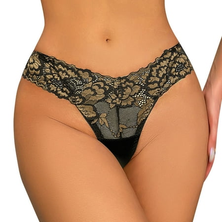 GHSOHS Womens Underwear Panty Womens Cotton Underwear Seamless Panties Women s Flroal Lace Panties Seamless Low Rise Thongs Underpants Soft Breathable Briefs Embroidery Boyshorts T Pants Bikini K M