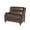 Dark Brown/Espresso, variant on GDF Studio Upham Contemporary Faux Leather Oversized Pushback Recliner, Cognac Brown and Espresso