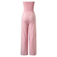 thumbnail image 5 of Women Solid Ruffle Lace Sleeveless Lace Up Jumpsuit - Medium Length, Straight Trousers, 5 of 8
