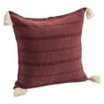 thumbnail image 6 of Ox Bay Sasha 18" x 18" Burgundy Ultra-Soft Turkish Cotton Adult Decorative Throw Pillow, 6 of 7