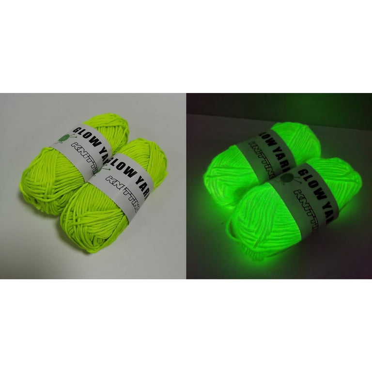 Glow in The Dark Yarn Luminous Knitting Crochet Yarn Crocheting DIY Glow  Yarn
