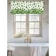 thumbnail image 6 of Curtain Valance for Windows, St. Patrick's Day Fallen Shamrock Kitchen Valances Rod Pocket Short Curtains, Green Leaves Window Valance for Bedroom Bathroom Living room 42x18in, 6 of 9