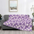 thumbnail image 2 of Fuzoiu Daisies Flowers Print Flannel Blanket,Throw Blanket,Flannel Home Decor,Fleece Bed Blankets,Cozy Soft Blanket for Bed, Sofa, Camping, and Travel-80"x60", 2 of 6