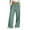 Green, variant on KAUOD Kids Girls Wide Leg Pants Summer Straight Leg Sweatpants Elastic Waist Baggy Causal Jogger Pants with Pockets