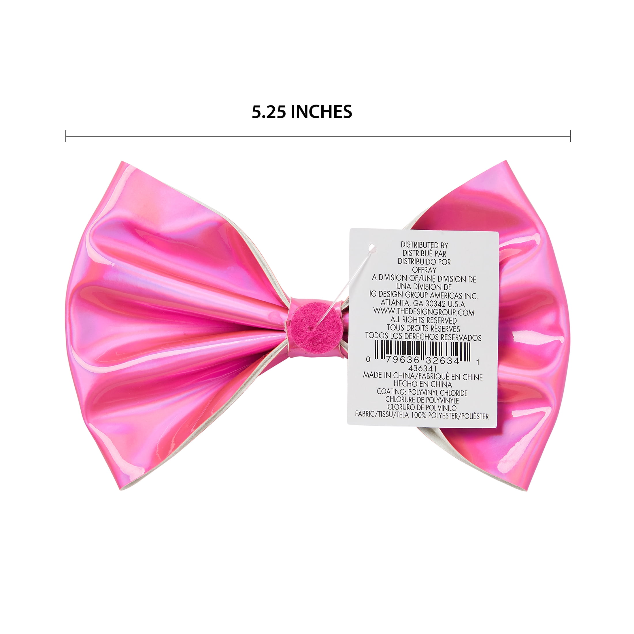 Offray Accessories Pink Iridescent 5 inch Bow is a great embellishment for any project, 1 Each