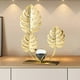 thumbnail image 1 of Escultura de metal con hoja de ginkgo y decoración de escritorio, estatua de pan de oro para estantería y decoración de mesa en la oficina, 1 of 6
