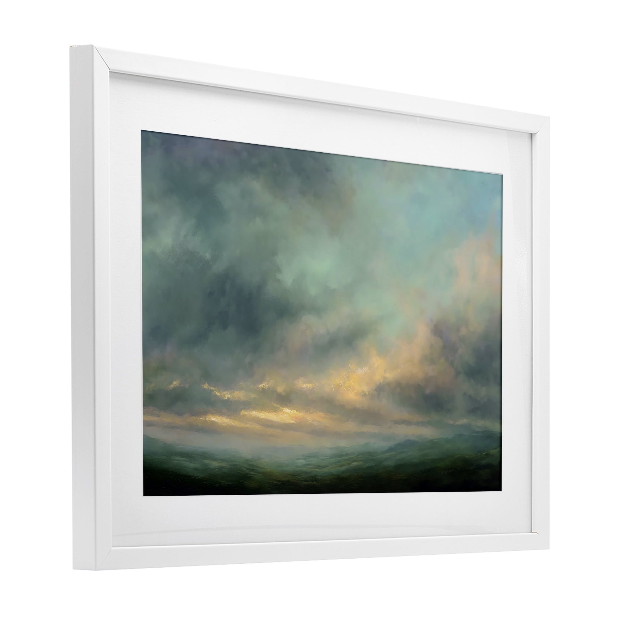 Stupell Industries Blue Toned Golden Hour White Framed Print Under Glass, design by Petal Prints Design
