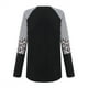 thumbnail image 5 of Pntutb Mujer Tallas grandes Casual Cuello redondo Suelto Impreso Manga larga tops Mujer Blusa Pntutb Pntutb-7459, 5 of 5