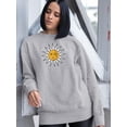 thumbnail image 2 of Vintage Sun Moon Daisy Sweatshirt Women -Image by Shutterstock, Female XX-Large, 2 of 4